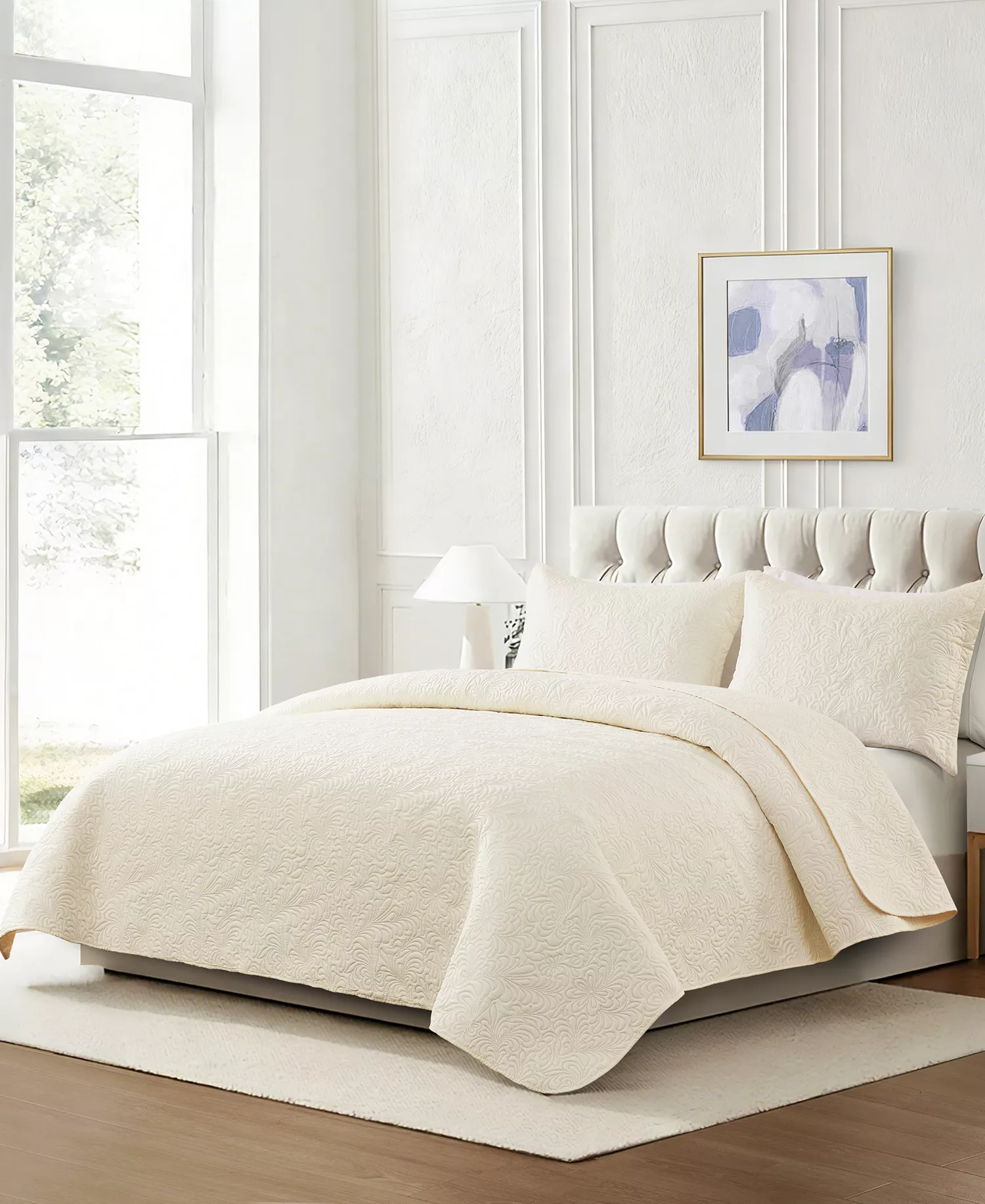 solid color lightweight microfiber 3-piece bedspread