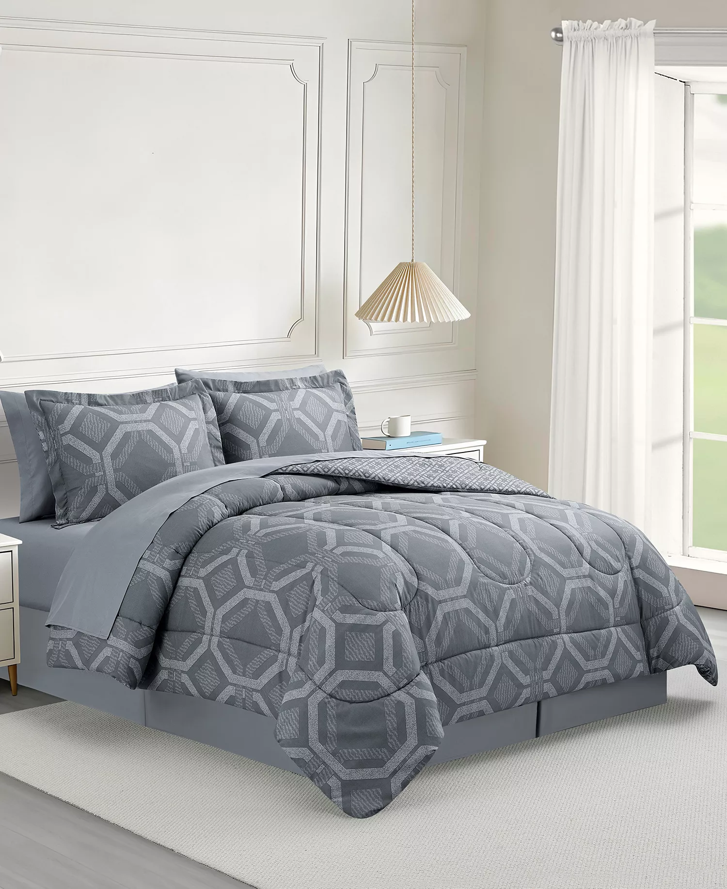 printed 7-Piece Comforter Set Bed In a Bag