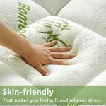 fluffy Quilted Bamboo Viscose Mattress Pad