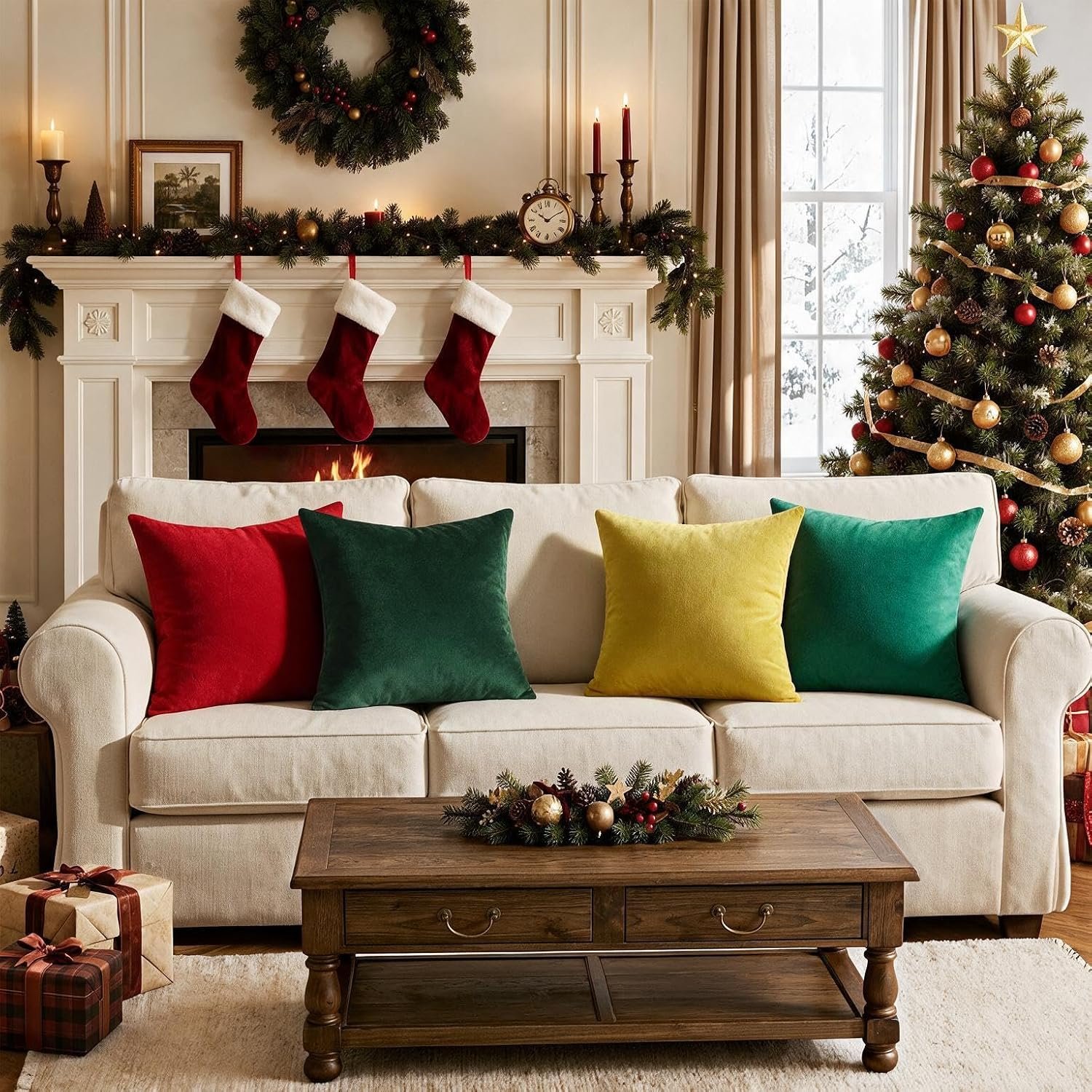 velvet decorative cushion in various colors