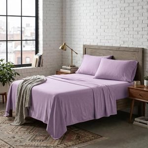 100% cotton jersey 4 piece sheet set