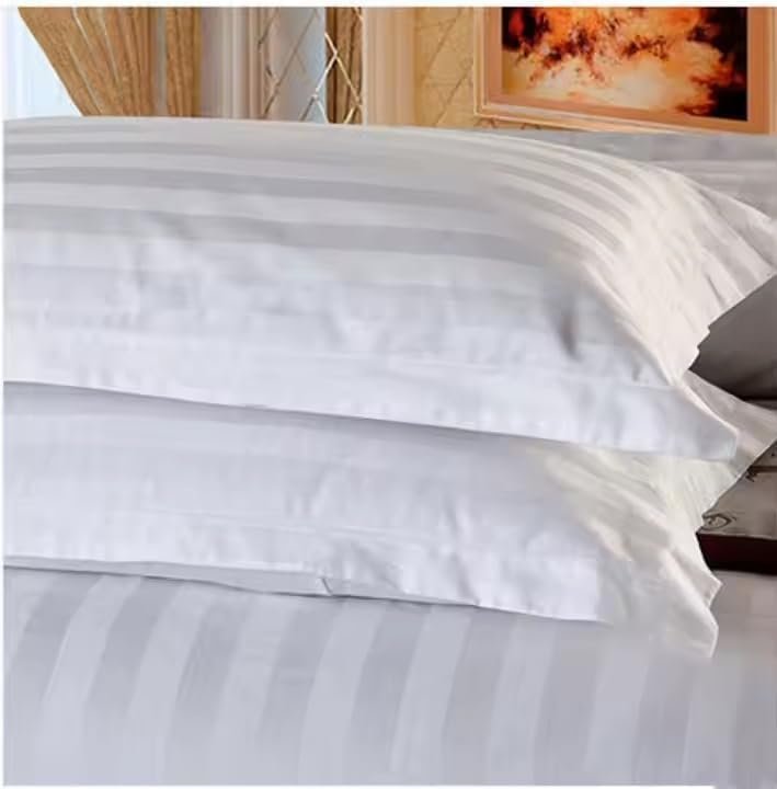stripe pillowcase in prewashed hotel sateen duvet cover set