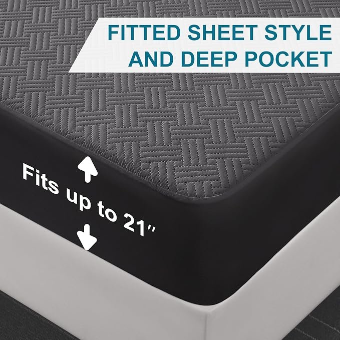 up to 21 inch Deep Pocket Mattress Protector