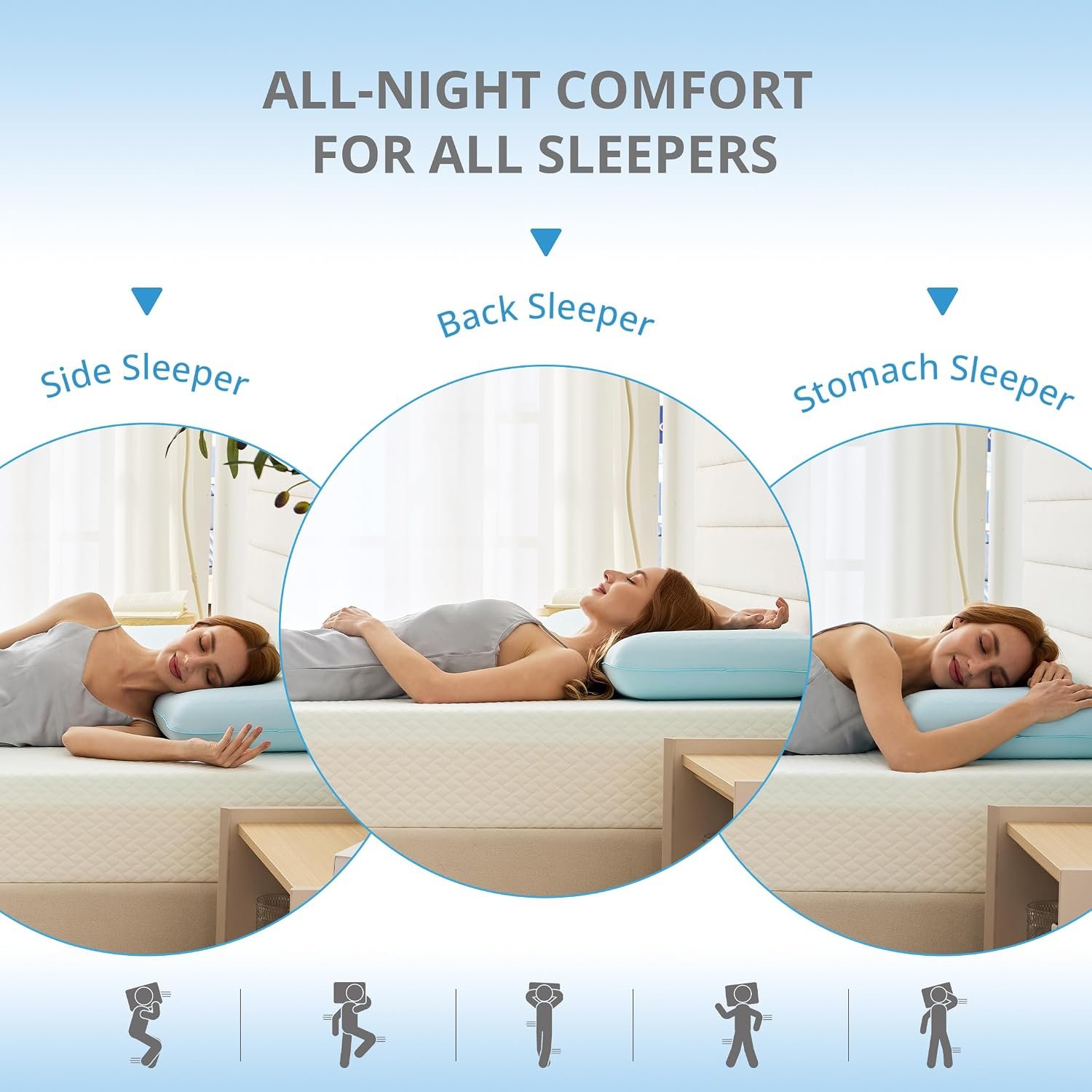 different sleep position Cooling Gel Memory Foam Pillow