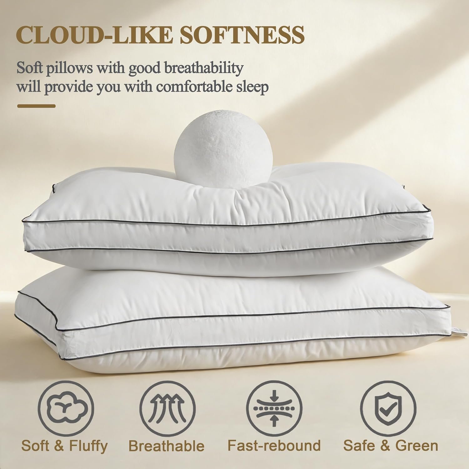 soft Down Alternative Gusset Bed Pillow