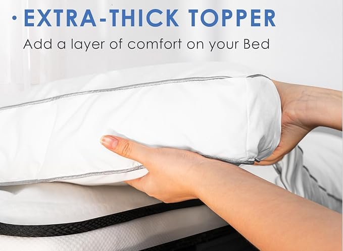 extra thick Baffle Box Mattress Topper