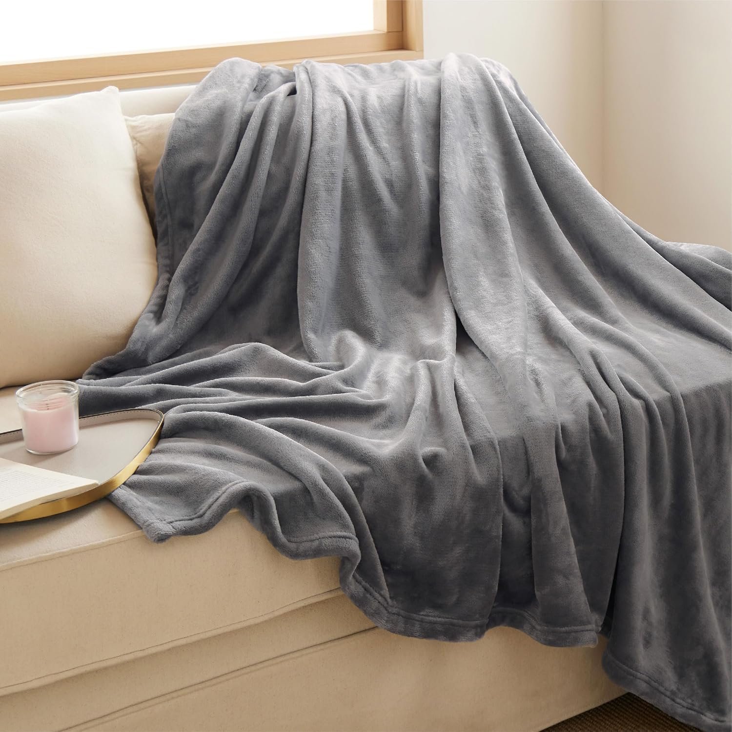 solid color fleece throw blanket