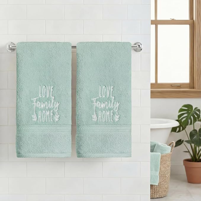 Plain color Embroidered Cotton towel 