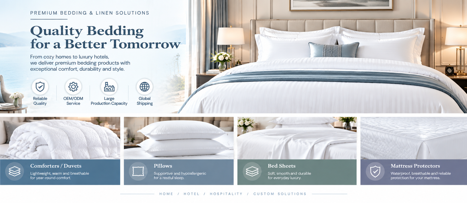home-textile-manufacture-for-comforters-pillows-sheet-sets-mattress protectors
