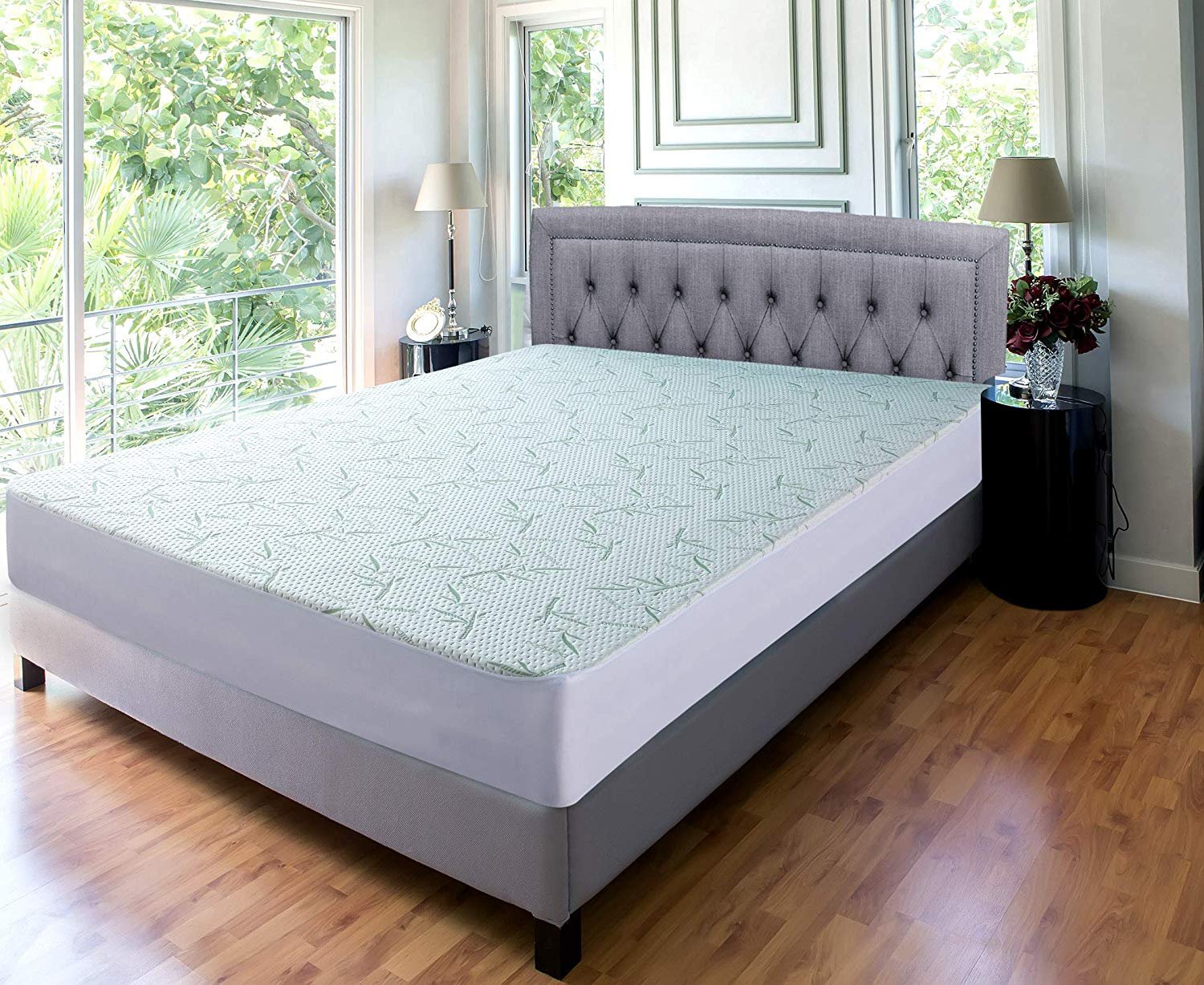 jacquard bamboo rayon mattress protector