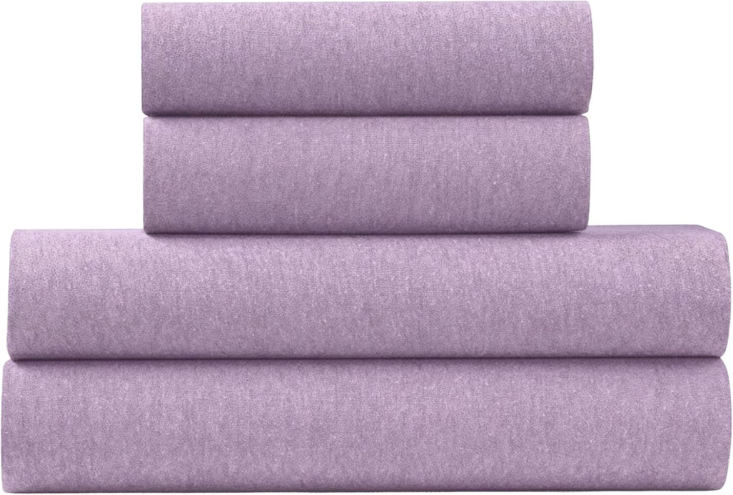 solid color 4 pieces jersey sheet set