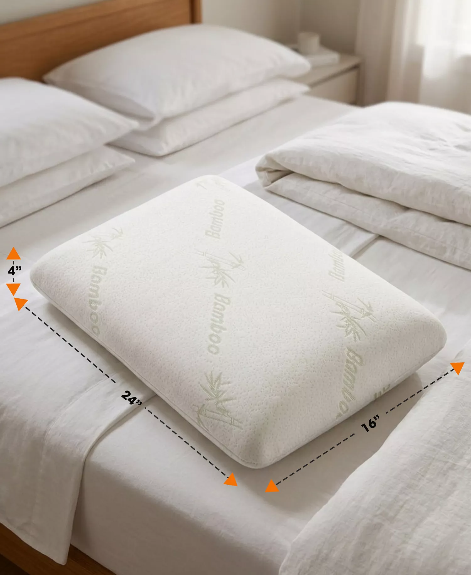 Jacquard bamboo fabric Memory Foam Pillow