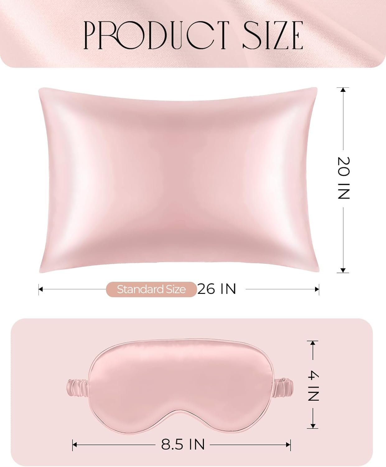 silk satin sleep gift set includes pillowcase and eye mask 