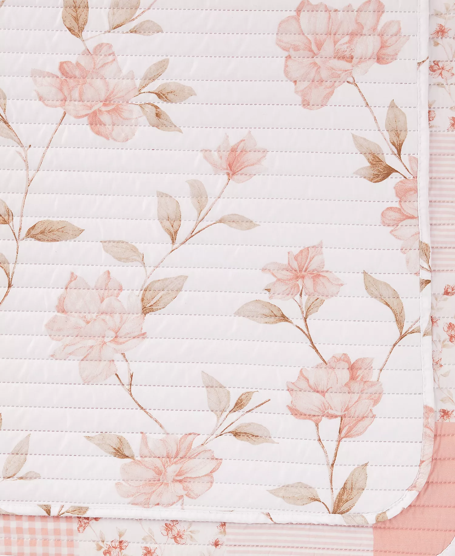 3-Piece Reversible Pinsonic Quilt Set back side pattern