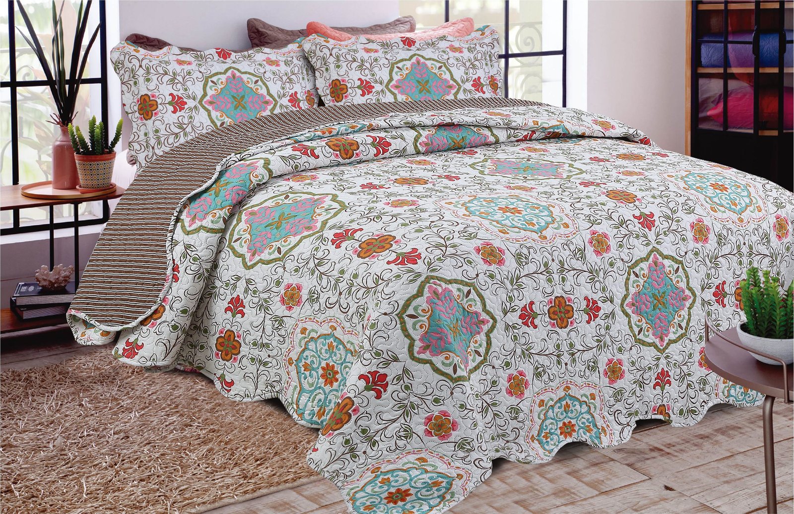 3 piece pinsonic bedspread set