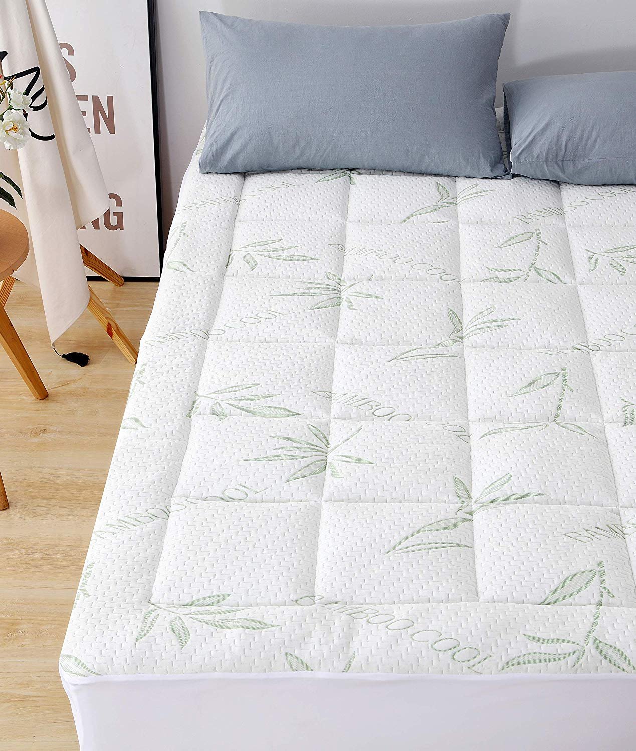 bamboo rayon quilted mattress pad