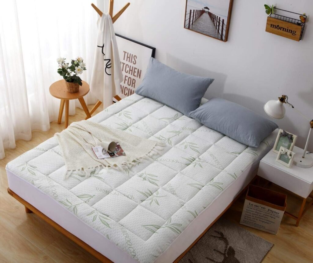 quilted bamboo viscose mattress pad from mattress protector manufacturer