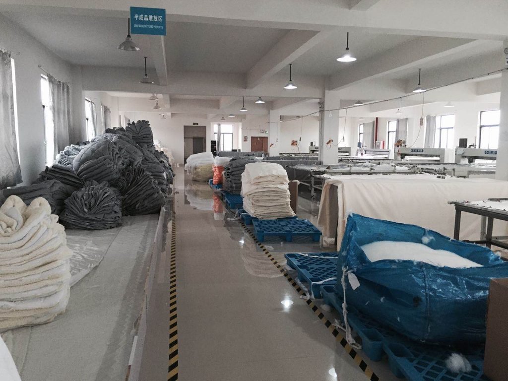 quilting equipment in bedding factory China