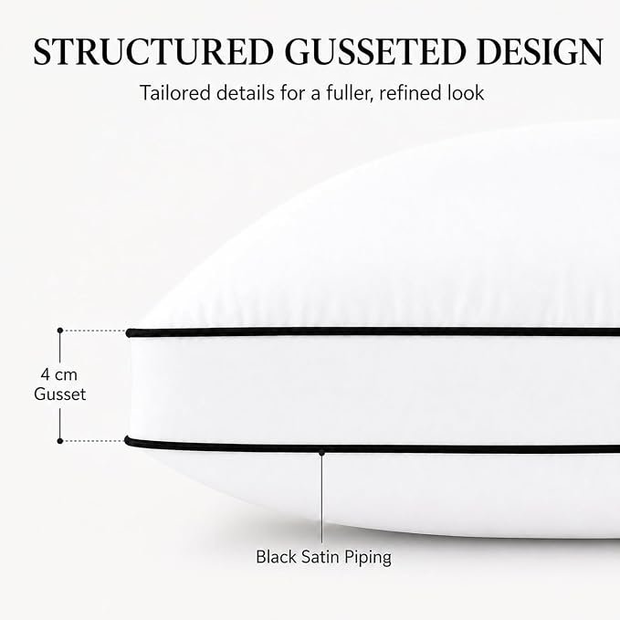 gusset design down alternative pillow