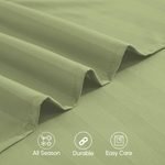 plain color microfiber fabric for stripe embossed 6-piece sheet set