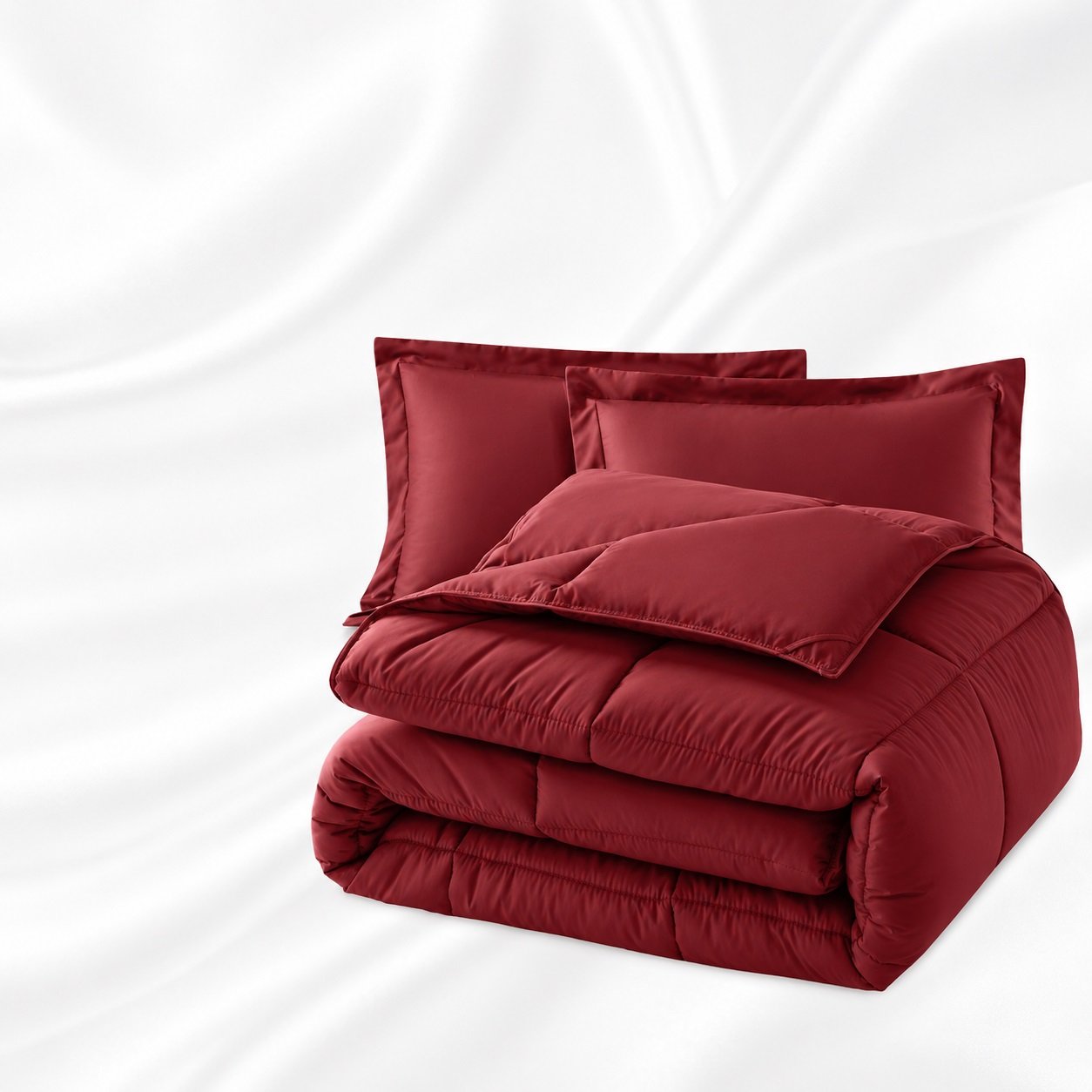 3-Piece Down Alternative Comforter Set with square quilting