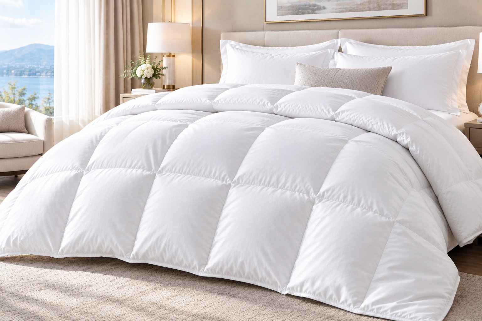 Goose duck down duvet from China based Comforters, Quilts & Duvets Manufacturer