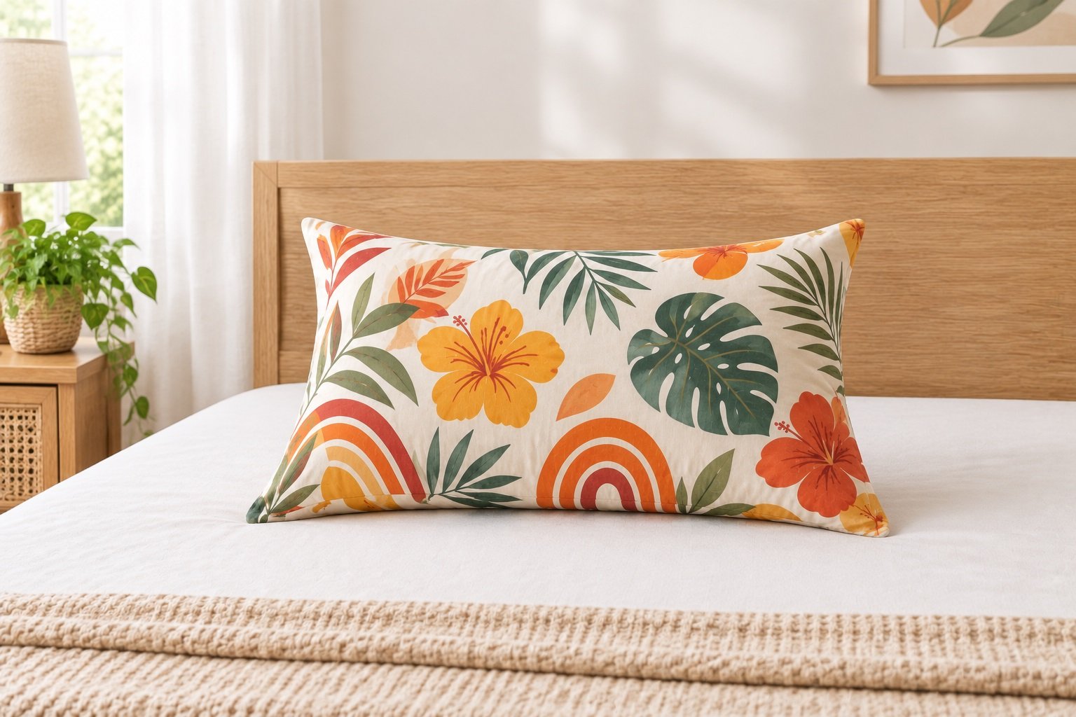 polyester printed pillow