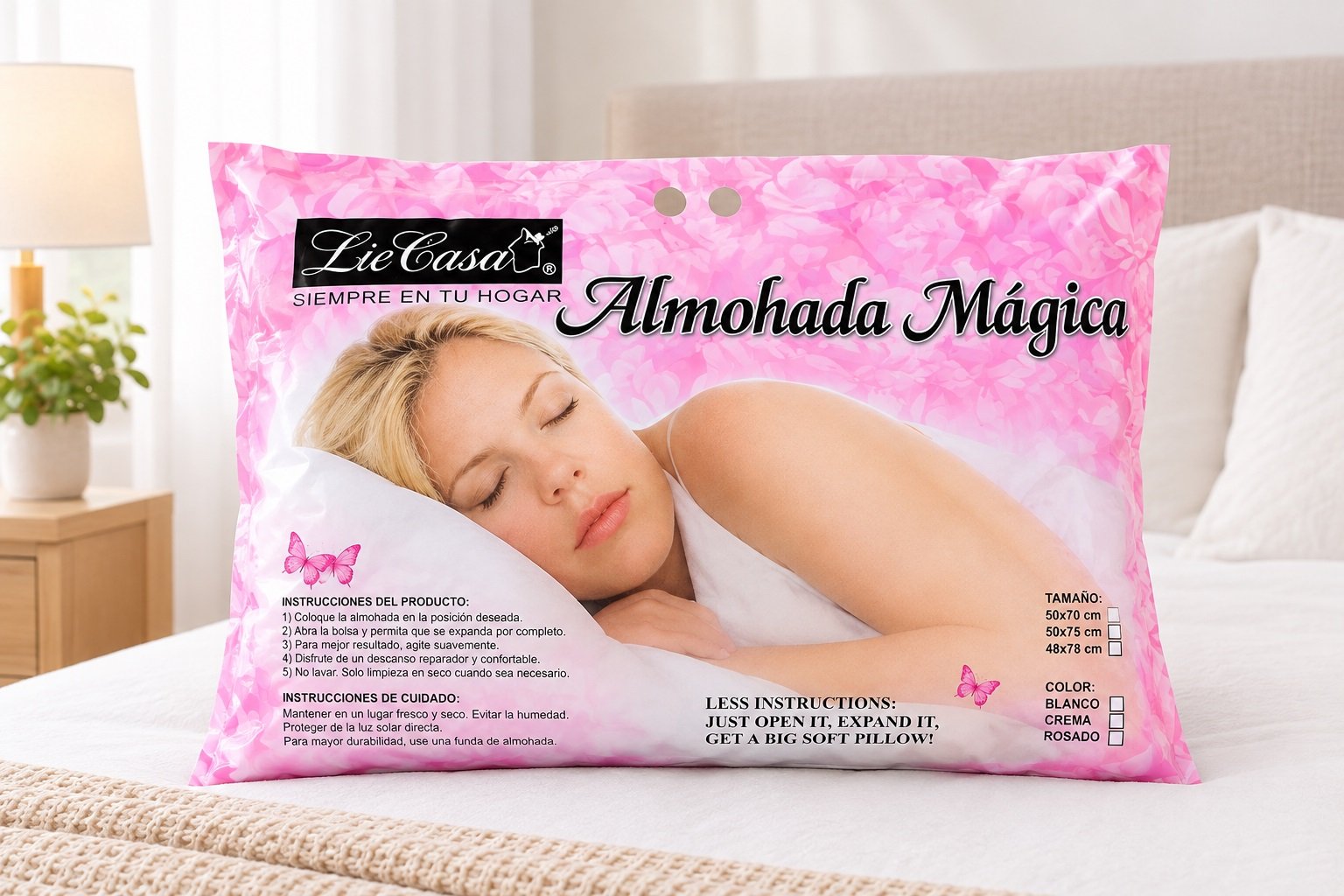 printed PE bag for printed polyester pillow