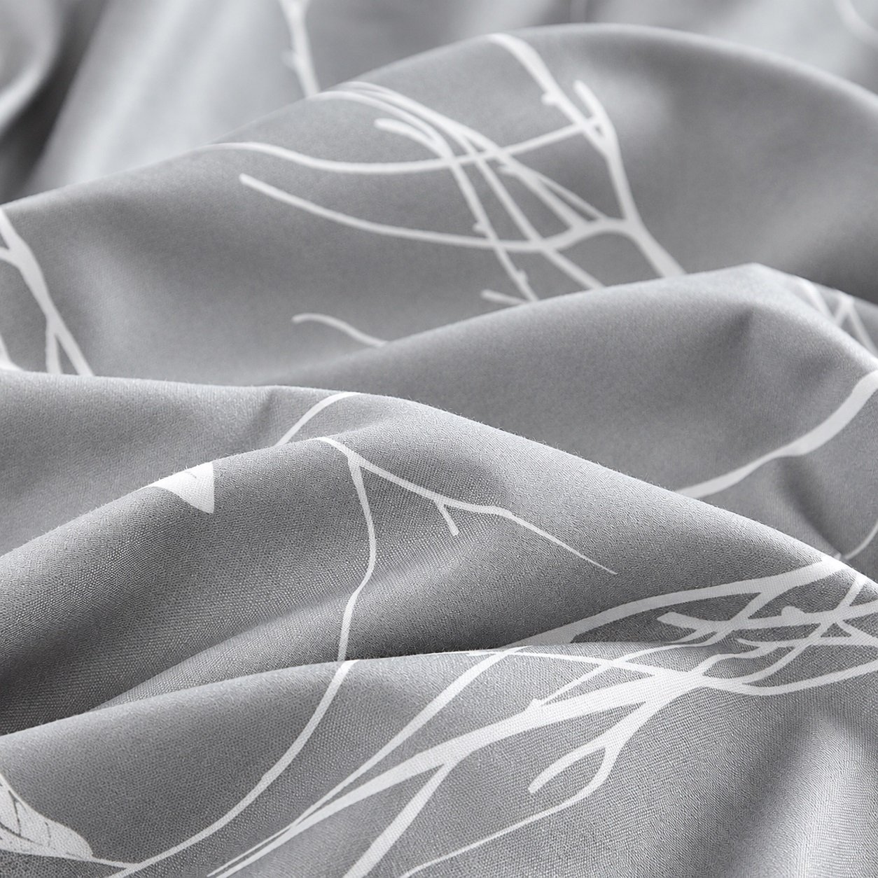 printed microfiber fabric for 3-piece duvet cover set