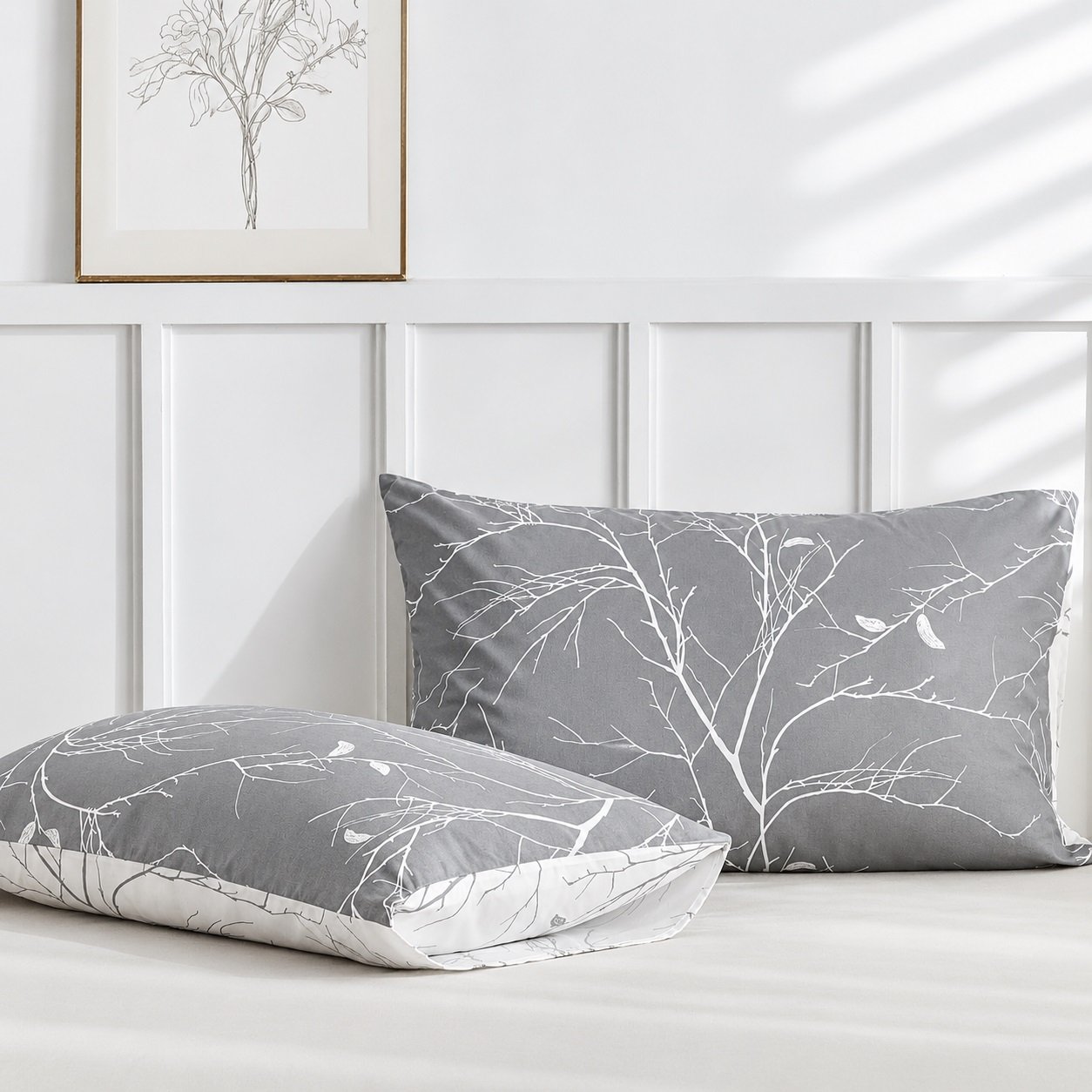 microfiber 3-piece duvet cover set includes 2 pillowcases