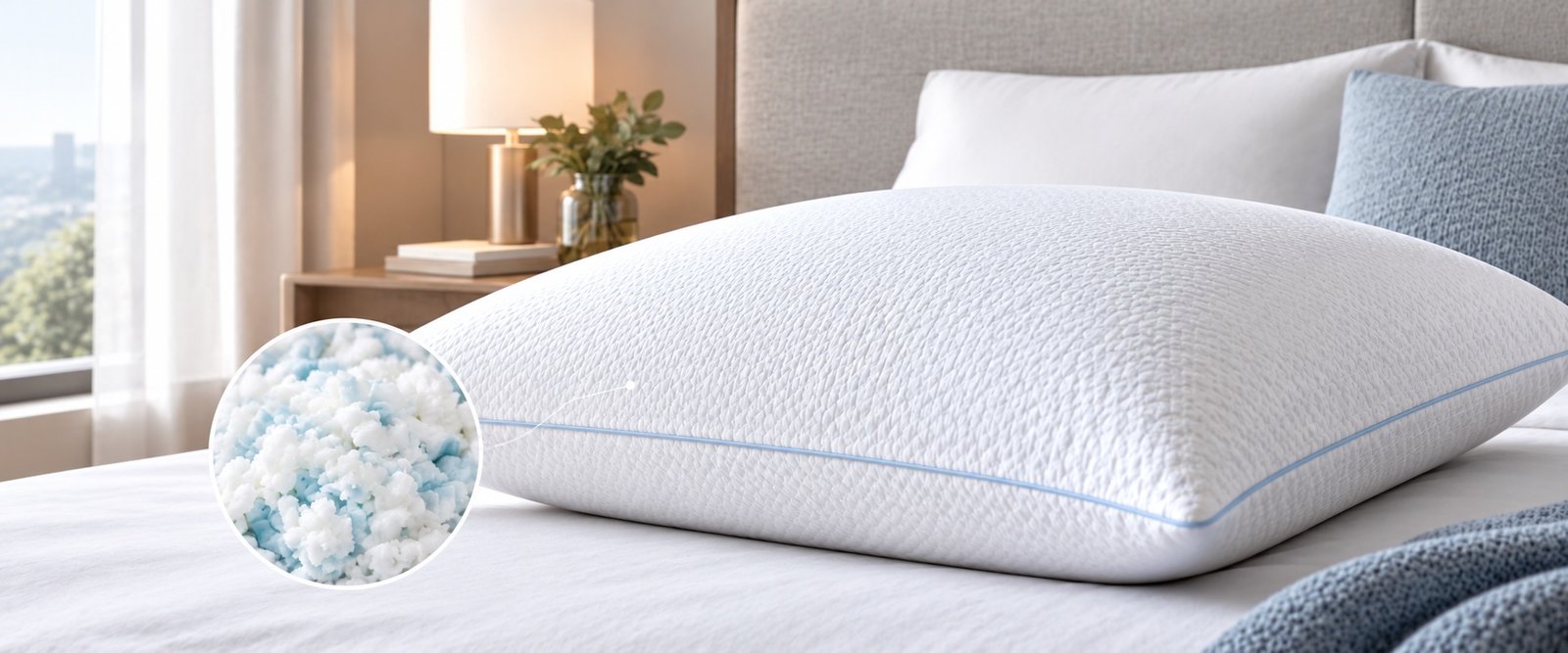 cooling shredded memory foam pillow